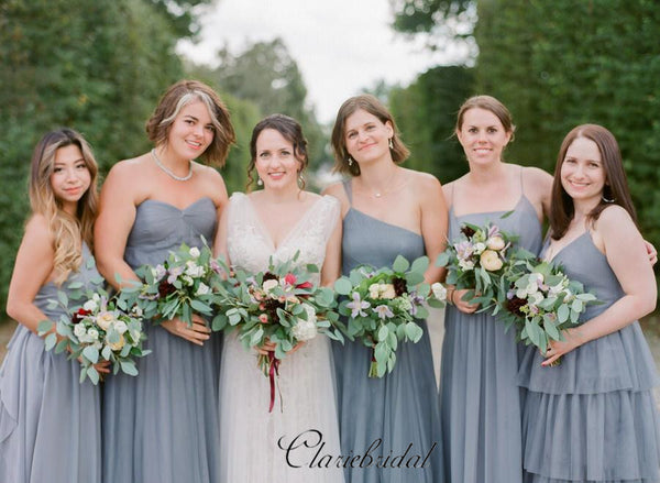 Newest Trendy Bridesmaid Dresses, Mismatched Custom Design Bridesmaid Dresses