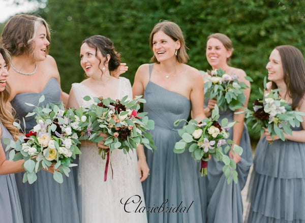 Newest Trendy Bridesmaid Dresses, Mismatched Custom Design Bridesmaid Dresses