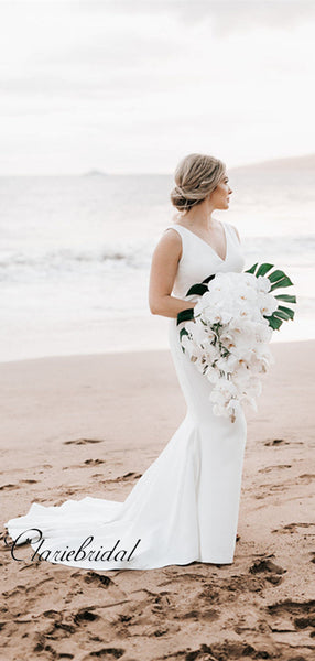 Popular Simple Design Wedding Dresses, Beach Wedding Dresses 2019