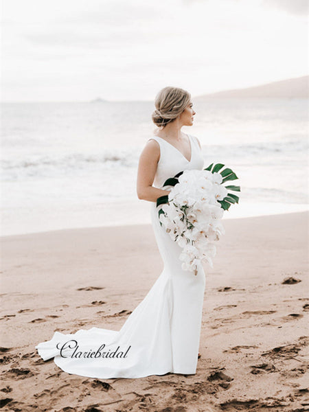 Popular Simple Design Wedding Dresses, Beach Wedding Dresses 2019