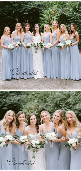 Light Blue Bridesmaid Dresses, Simple Fashion Bridesmaid Dresses