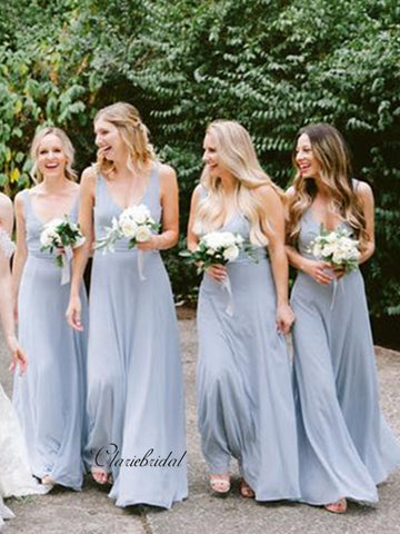 Light Blue Bridesmaid Dresses, Simple Fashion Bridesmaid Dresses