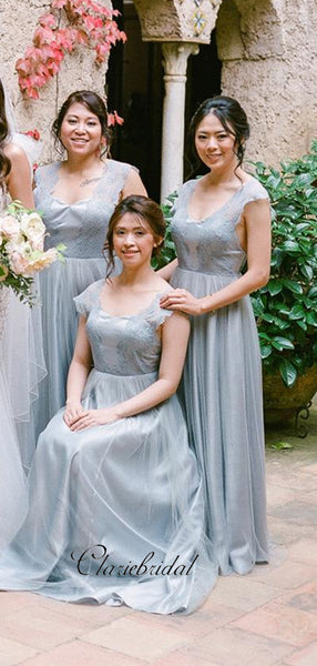 Tulle A-line Bridesmaid Dresses, Fashion Lace Bridesmaid Dresses