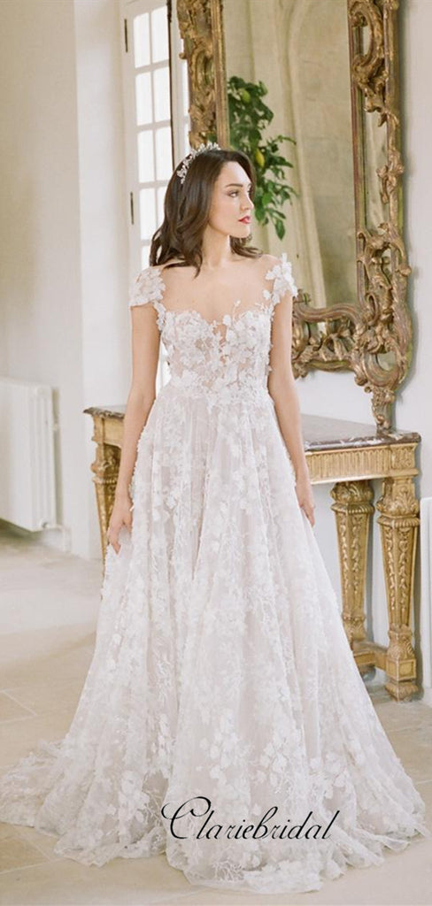 Popular Lace Summer Wedding Dresses, Elegant Bridal Gowns, Wedding Dre ClaireBridal Popular Lace Summer Wedding Dresses, Elegant Bridal Gowns, Wedding Dre ClaireBridal