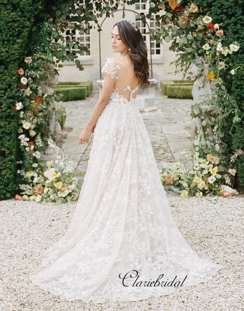 Popular Lace Summer Wedding Dresses, Elegant Bridal Gowns, Wedding Dre ClaireBridal Popular Lace Summer Wedding Dresses, Elegant Bridal Gowns, Wedding Dre ClaireBridal