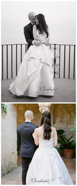 Sweetheart Strapless Wedding Dresses, A-line Bridal Gowns, Wedding Dresses