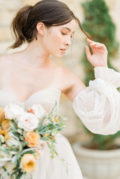 Sweetheart A-line Popular Wedding Dresses, 2021 Fancy Bridal Gowns