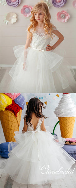 Lovely Lace Top Ball Gown Tulle Flower Girl Dresses