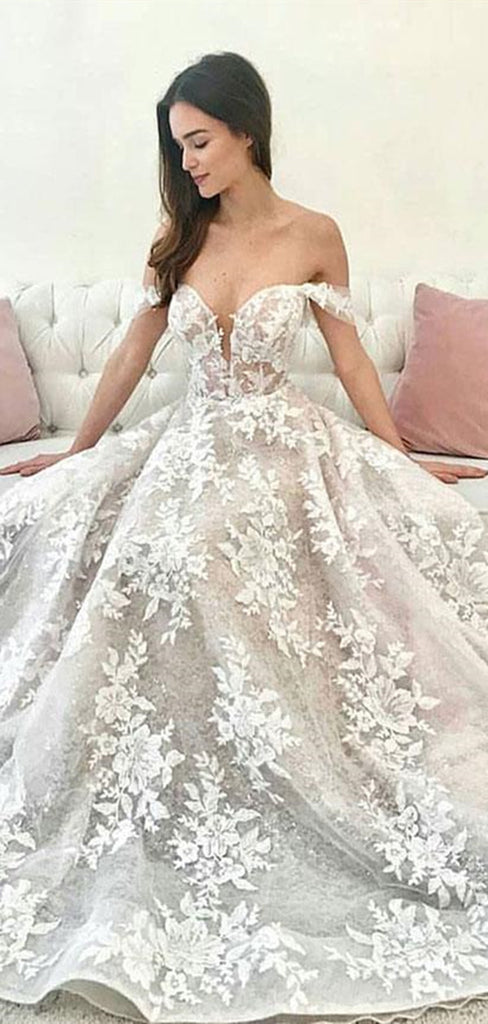 a line wedding dresses 2020 LACE A-LINE WEDDING DRESS with Long Sleeves