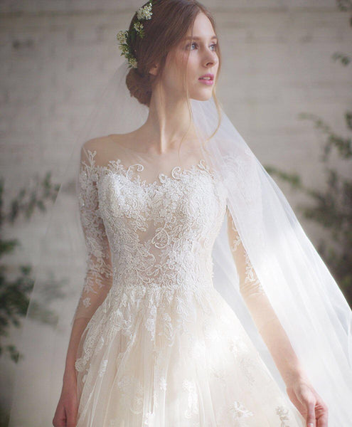 Popular Lace A-line Wedding Dresses, Newest 2020 Wedding Dresses