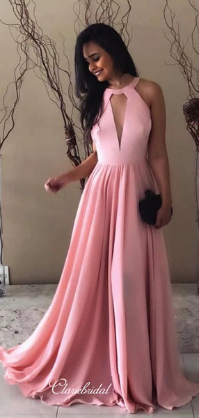 Unique Design A-line Prom Dresses Long, Simple Cheap Prom Dresses
