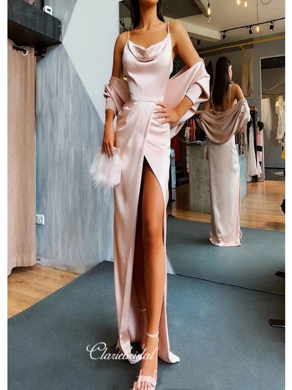 Newest Spaghetti Straps Long Prom Dresses, Sexy Prom Dresses, 2020 Prom Dresses