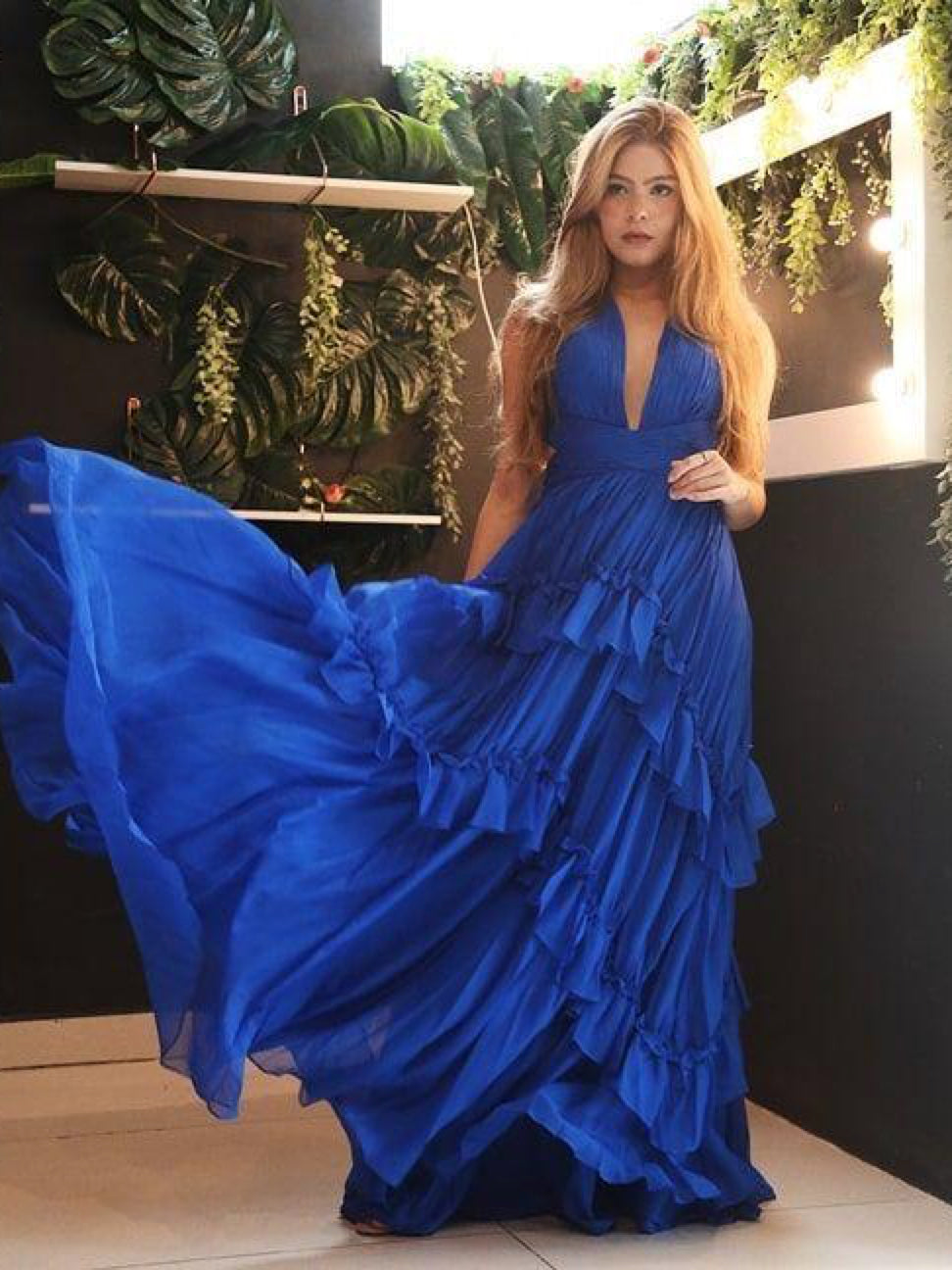 Short Sleeve Royal Blue Prom Dress – daisystyledress