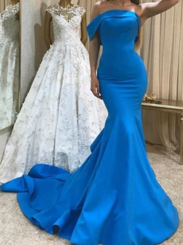 2021 Popular Mermaid Design Long Prom Dresses, Girls Evening Party Fashion Dresses