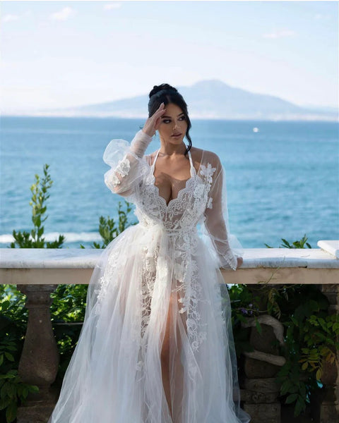 Long Sleeves Lace Wedding Dresses, Sexy Wedding Dresses, Modern Wedding Dresses, Bridal Gown