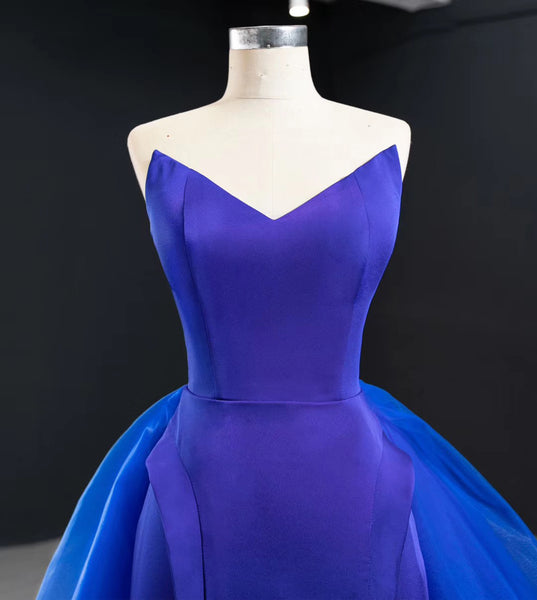 2 Pieces Satin Organza Prom Dresses, Newest 2021 Prom Dresses, Popular Prom Dresses