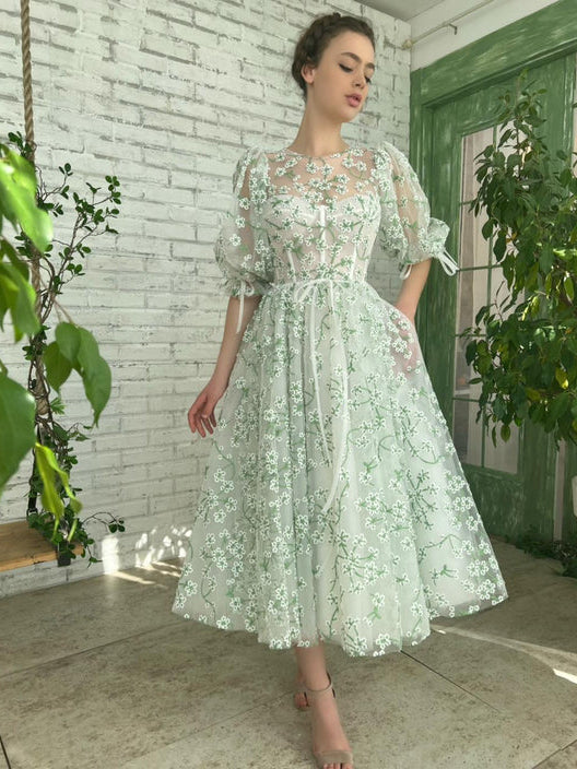 White Lace Prom Dress 2022
