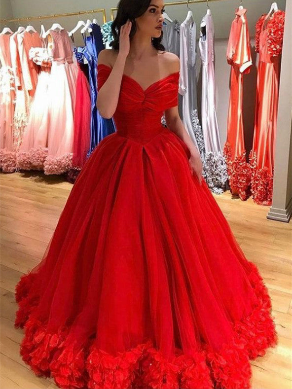 Off Shoulder Red Prom Dresses, Quinceanera Dresses, 2021 Prom Dresses, Newest Prom Dresses