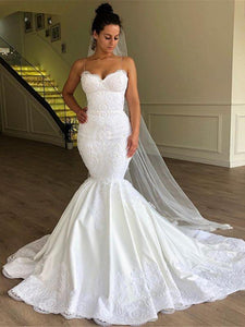 Lace Mermaid Popular Wedding Dresses, 2021 Fashion Bridal Gowns, Newest Wedding Dresses