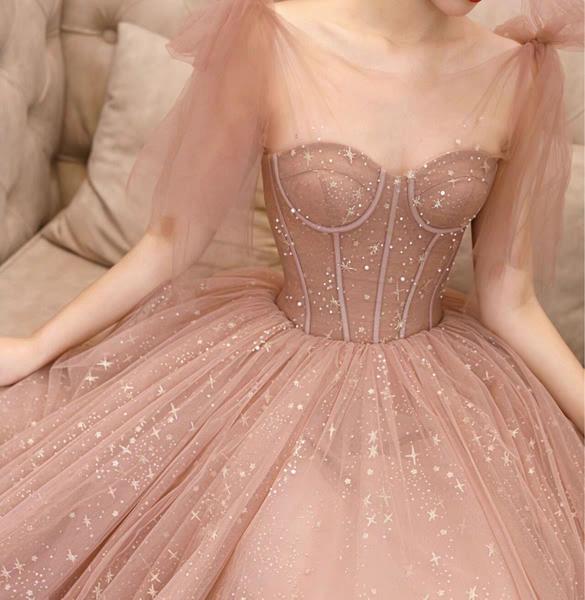 Elegant Shiny Long 2021 Prom Dresses, Popular Prom Dresses, A-line Prom Dresses