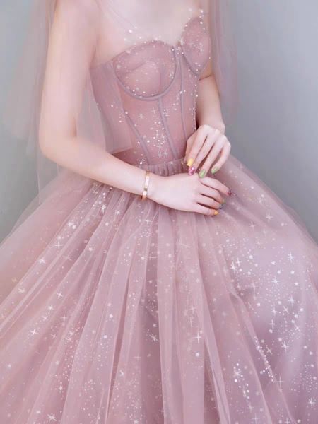 Elegant Shiny Long 2021 Prom Dresses, Popular Prom Dresses, A-line Prom Dresses
