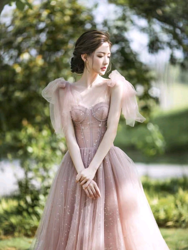 Elegant Shiny Long 2021 Prom Dresses, Popular Prom Dresses, A-line Pro – ClaireBridal