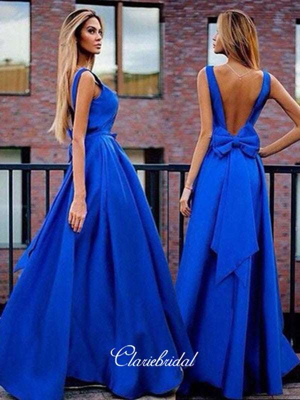 Royal Blue Elegant Long Prom Dresses, 2019 Latest Fancy Prom Dresses