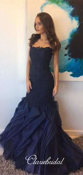 Elegant Party Long Prom Dresses, Mermaid Charming Prom Dresses