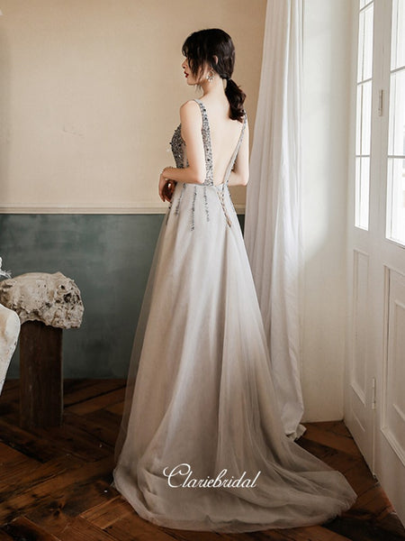 Elegant Sequins 2020 Newest Long Prom Dresses, Evening Party Dresses, Prom Dresses