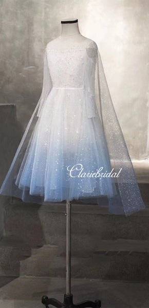 Lovely Ice Blue-White Sparkle Flower Girl Dresses, Elsa Inspired Newest Flower Girl Dresses