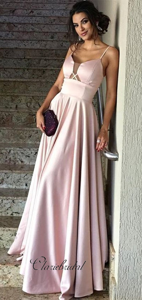 Elegant Spaghetti Strap Prom Dresses Newest Popular Prom Dresses 2019 ClaireBridal