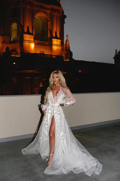 Long Sleeves Lace Wedding Dresses, Sexy Wedding Dresses, Modern Wedding Dresses, Bridal Gown