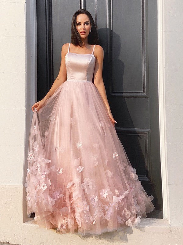strapless open back dress Off Shoulder Soft Tulle Floral Prom Gown Photo Shoot Dress YW231096 –  yewendress main image 0
