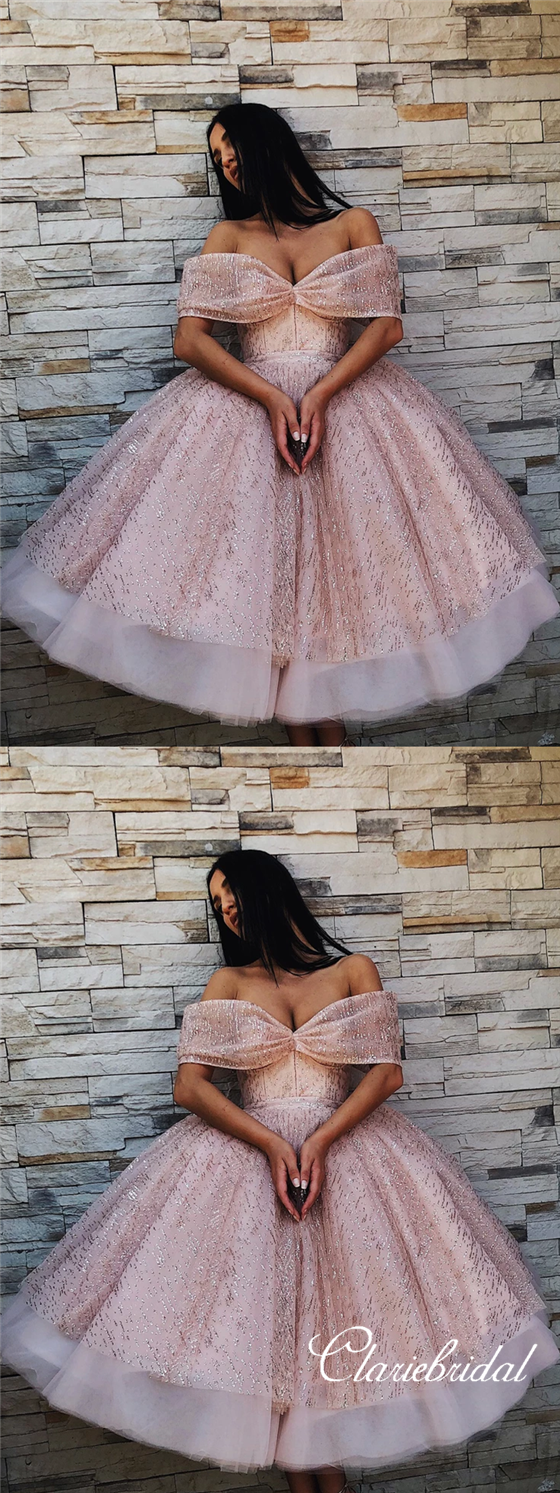 duff homecoming dress Off the Shoulder A Line Printed Cute Homecoming Dress main image 0