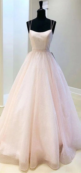 Lovely Shiny Sequin Tulle Prom Dresses, Popular 2020 Prom Dresses, Long Prom Dresses