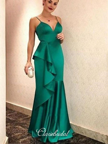 2019 Modest Strap Long Prom Dresses, Newest Cheap Prom Dresses