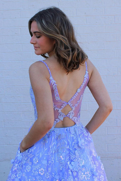 Spaghetti Straps Elegant Lace Long Prom Dresses, A-line Appliques Fashion 2021 Prom Dresses