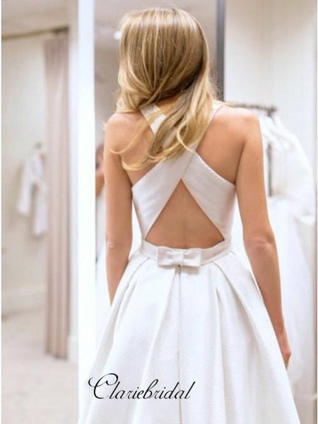 Simple Satin Design Wedding Dresses, Cheap Wedding Dresses, Bridal Gown